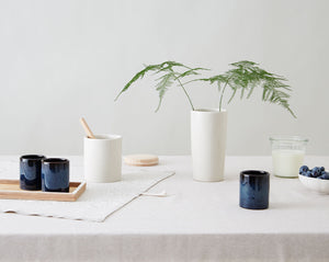Stoneware Vase Pot - Off White