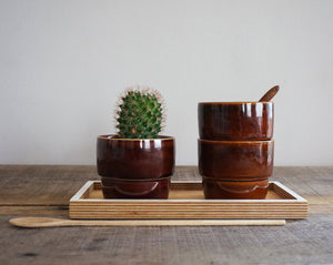 Vintage Stacking Cup - Brown